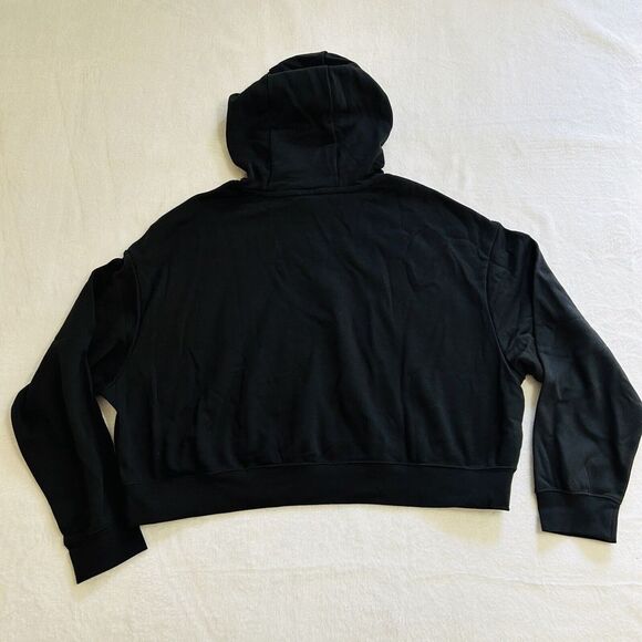 Nike NSW Sportswear Graphic Cropped Hoodie Sweatshirt Women's Sz XL Black Fleece - Picture 5 of 6
